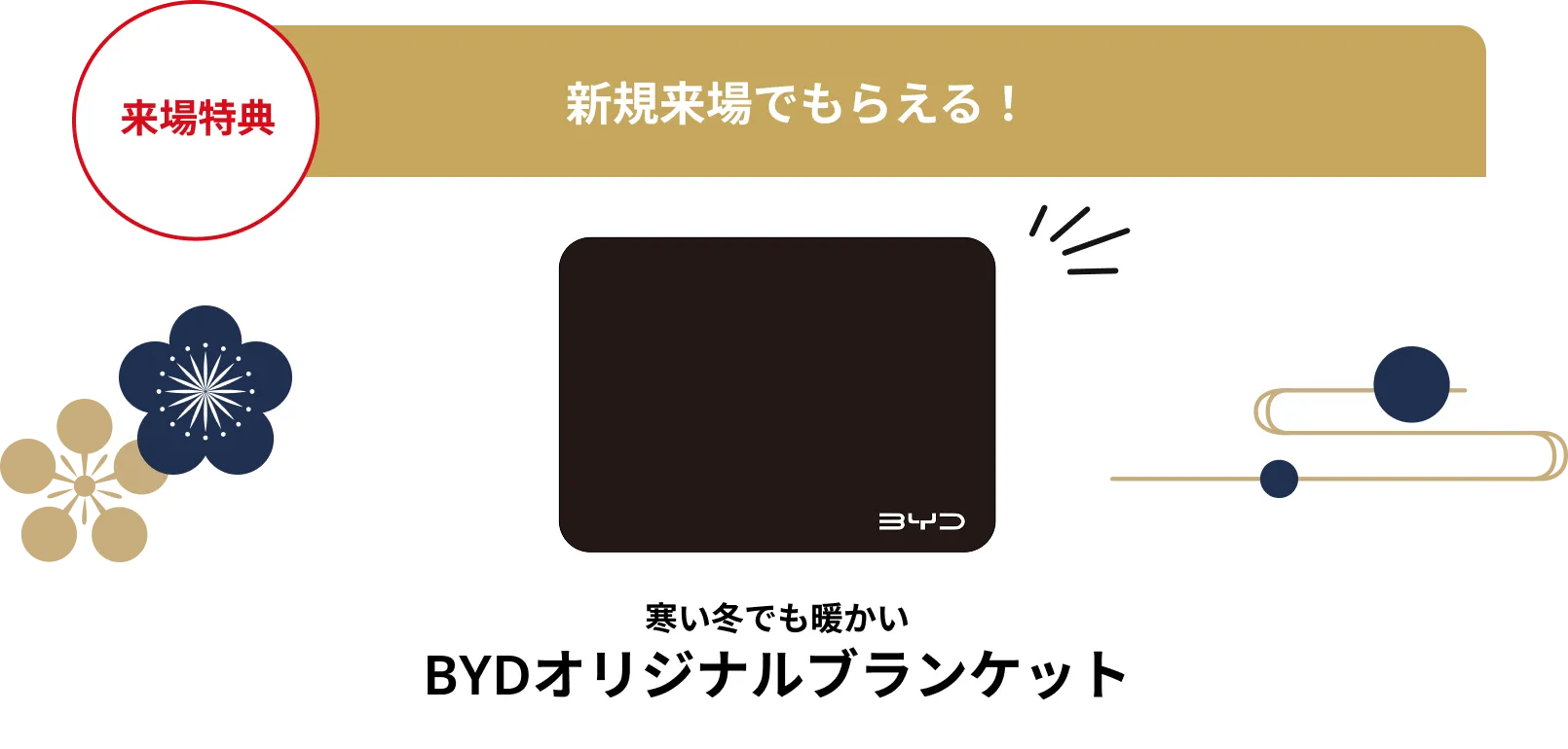 来場特典 BYD オリジナルブランケット
