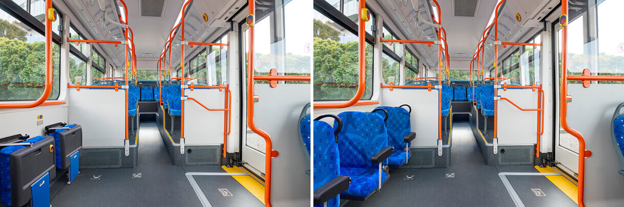 大型電気(EV)バス K8内装